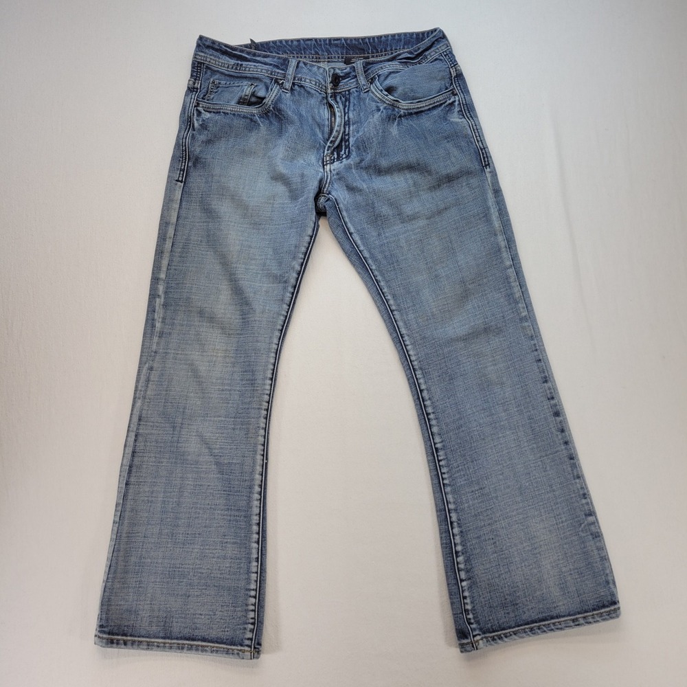 Buffalo Jeans Mens 32x29 Blue King Bootcut Light Wash Denim